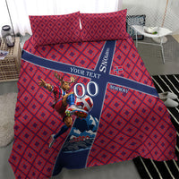 Personalized Norway Soccer Moose Champions Bedding Set Football Nordic Heritage Mountain Art