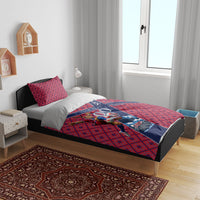 Personalized Norway Soccer Moose Champions Bedding Set Football Nordic Heritage Mountain Art
