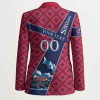 Personalized Norway Soccer Moose Champions Blazer Football Nordic Heritage Mountain Art