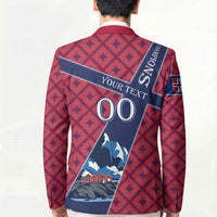 Personalized Norway Soccer Moose Champions Blazer Football Nordic Heritage Mountain Art