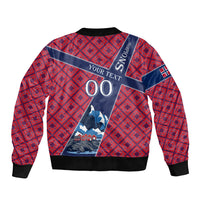 Personalized Norway Soccer Moose Champions Bomber Jacket Football Nordic Heritage Mountain Art