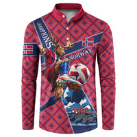 Personalized Norway Soccer Moose Champions Button Sweatshirt Football Nordic Heritage Mountain Art