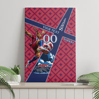 Personalized Norway Soccer Moose Champions Canvas Wall Art Football Nordic Heritage Mountain Art