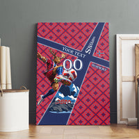 Personalized Norway Soccer Moose Champions Canvas Wall Art Football Nordic Heritage Mountain Art