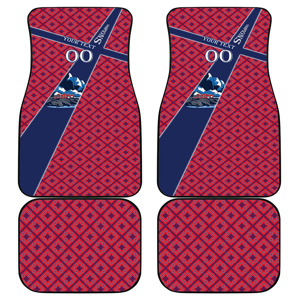 Personalized Norway Soccer Moose Champions Car Mats Football Nordic Heritage Mountain Art