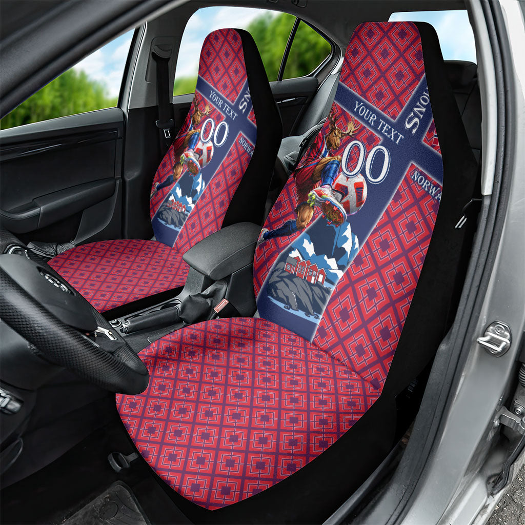 Personalized Norway Soccer Moose Champions Car Seat Cover Football Nordic Heritage Mountain Art