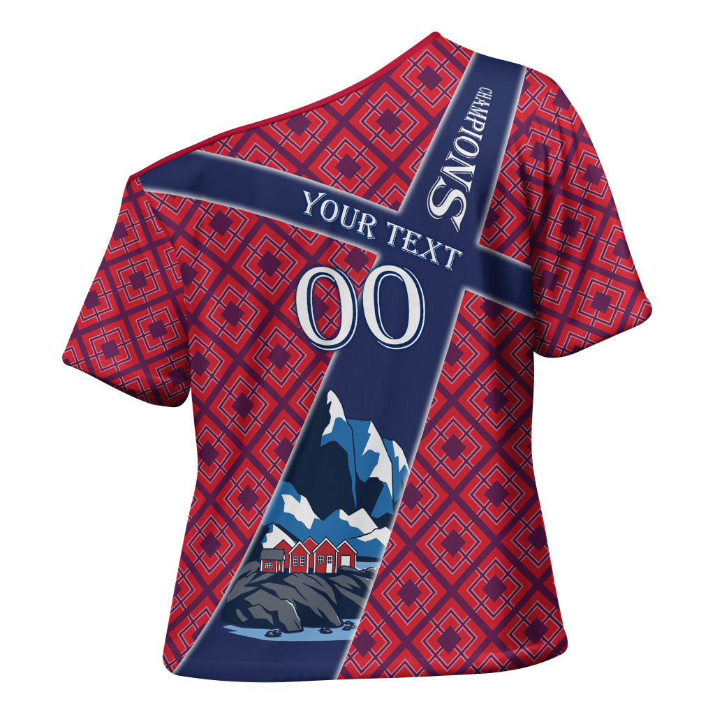 Personalized Norway Soccer Moose Champions Cross Shoulder Shirt Football Nordic Heritage Mountain Art