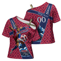 Personalized Norway Soccer Moose Champions Cross Shoulder Shirt Football Nordic Heritage Mountain Art