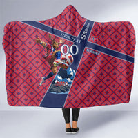 Personalized Norway Soccer Moose Champions Hooded Blanket Football Nordic Heritage Mountain Art
