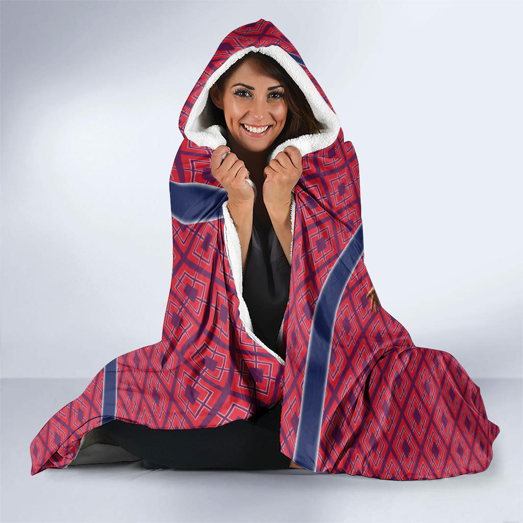 Personalized Norway Soccer Moose Champions Hooded Blanket Football Nordic Heritage Mountain Art