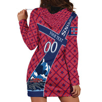 Personalized Norway Soccer Moose Champions Hoodie Dress Football Nordic Heritage Mountain Art