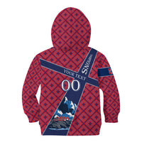 Personalized Norway Soccer Moose Champions Kid Hoodie Football Nordic Heritage Mountain Art