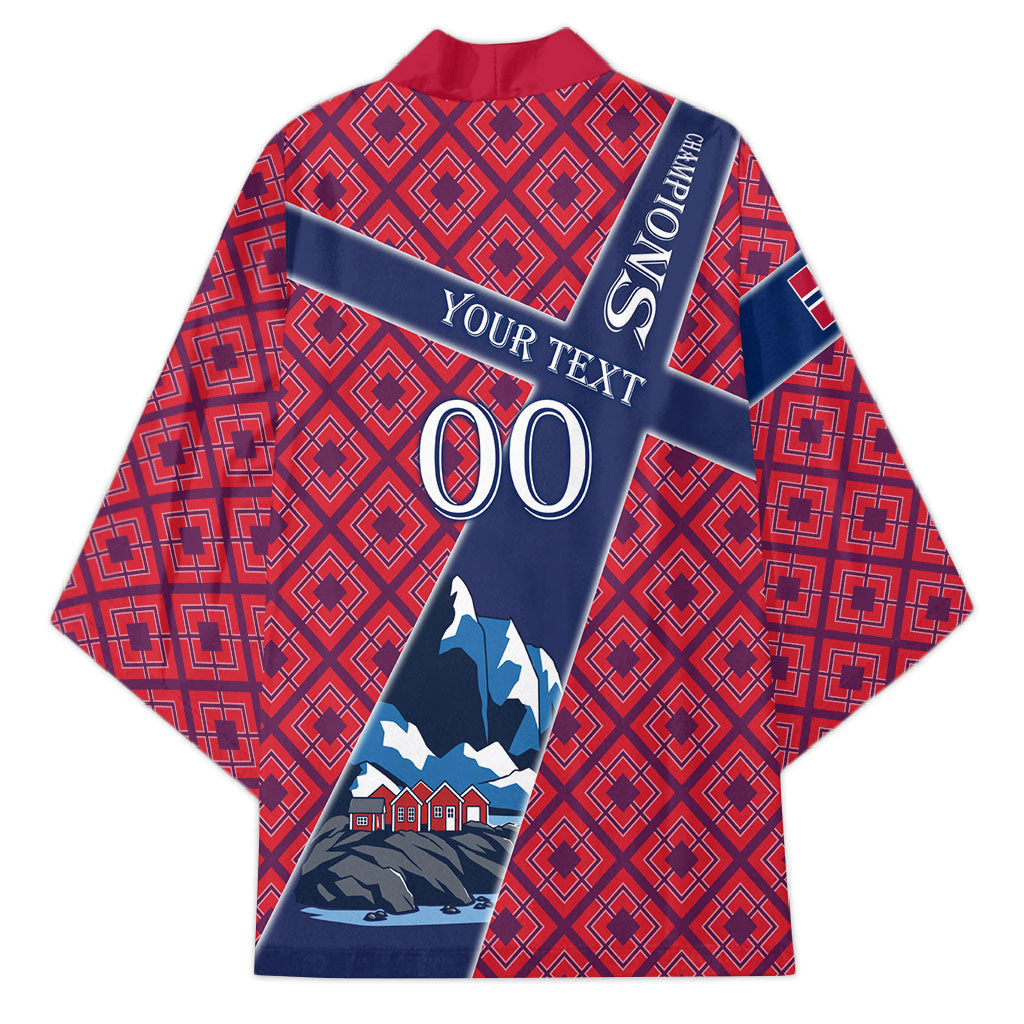 Personalized Norway Soccer Moose Champions Kimono Football Nordic Heritage Mountain Art