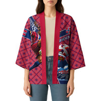 Personalized Norway Soccer Moose Champions Kimono Football Nordic Heritage Mountain Art