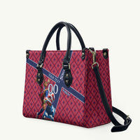 Personalized Norway Soccer Moose Champions Leather Bag Football Nordic Heritage Mountain Art