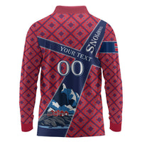 Personalized Norway Soccer Moose Champions Long Sleeve Polo Shirt Football Nordic Heritage Mountain Art