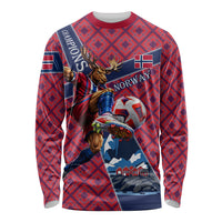Personalized Norway Soccer Moose Champions Long Sleeve Shirt Football Nordic Heritage Mountain Art