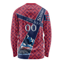 Personalized Norway Soccer Moose Champions Long Sleeve Shirt Football Nordic Heritage Mountain Art