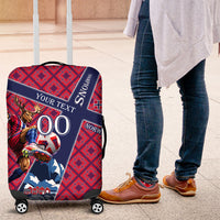 Personalized Norway Soccer Moose Champions Luggage Cover Football Nordic Heritage Mountain Art
