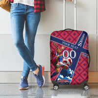 Personalized Norway Soccer Moose Champions Luggage Cover Football Nordic Heritage Mountain Art