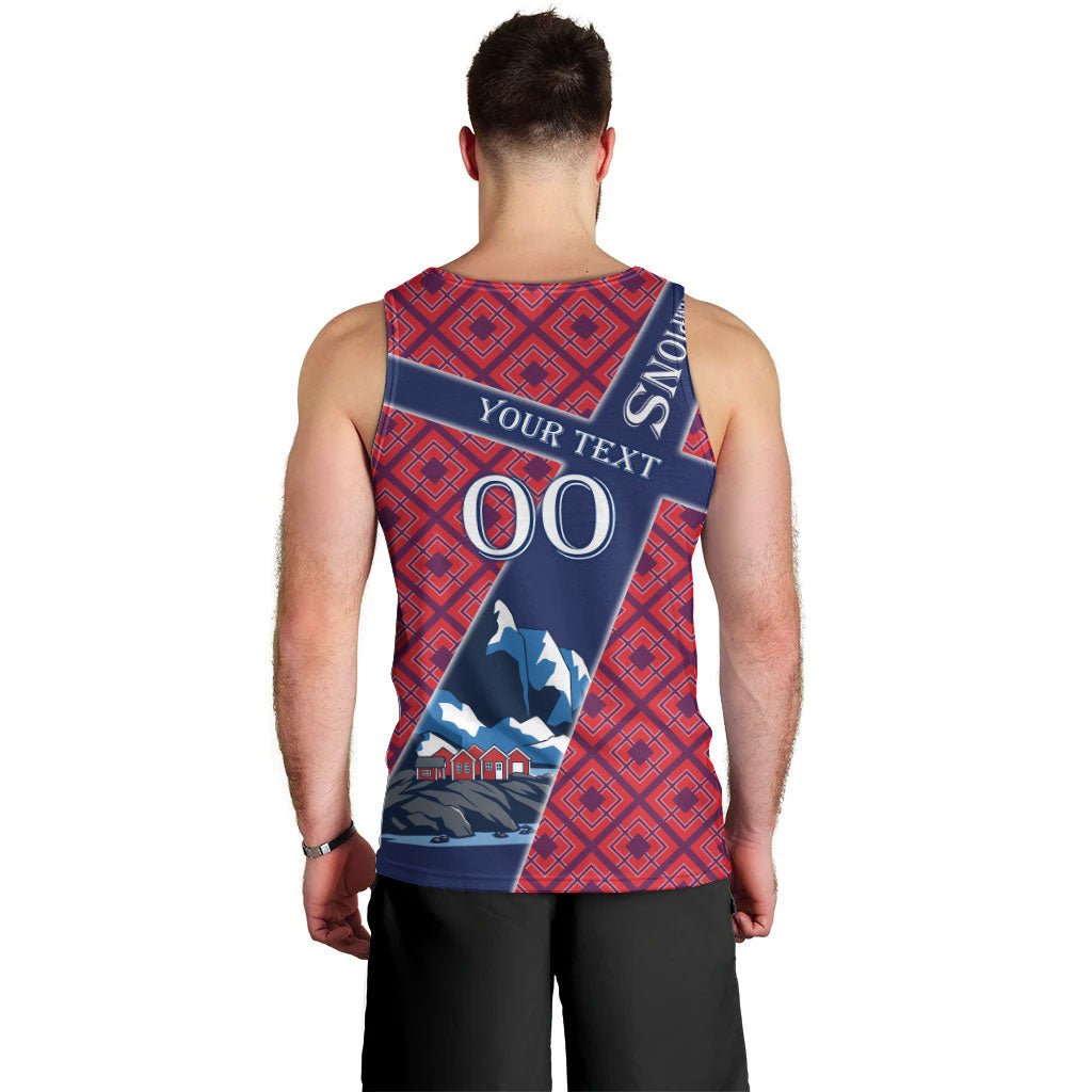 Personalized Norway Soccer Moose Champions Men Tank Top Football Nordic Heritage Mountain Art