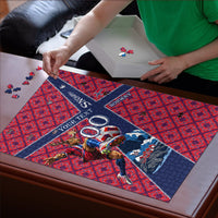 Personalized Norway Soccer Moose Champions Puzzle Football Nordic Heritage Mountain Art