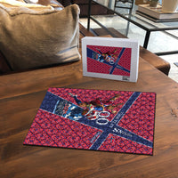 Personalized Norway Soccer Moose Champions Puzzle Football Nordic Heritage Mountain Art
