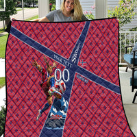 Personalized Norway Soccer Moose Champions Quilt Football Nordic Heritage Mountain Art
