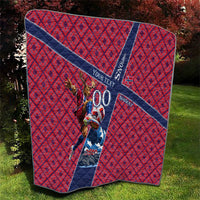 Personalized Norway Soccer Moose Champions Quilt Football Nordic Heritage Mountain Art