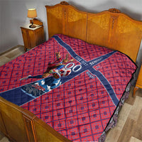 Personalized Norway Soccer Moose Champions Quilt Football Nordic Heritage Mountain Art
