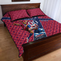 Personalized Norway Soccer Moose Champions Quilt Bed Set Football Nordic Heritage Mountain Art