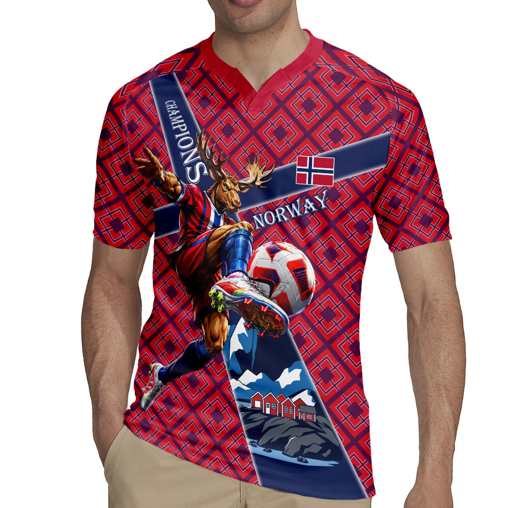 Personalized Norway Soccer Moose Champions Rugby Jersey Football Nordic Heritage Mountain Art
