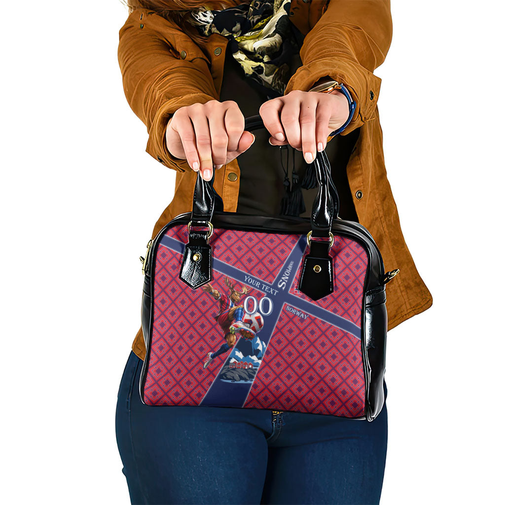Personalized Norway Soccer Moose Champions Shoulder Handbag Football Nordic Heritage Mountain Art