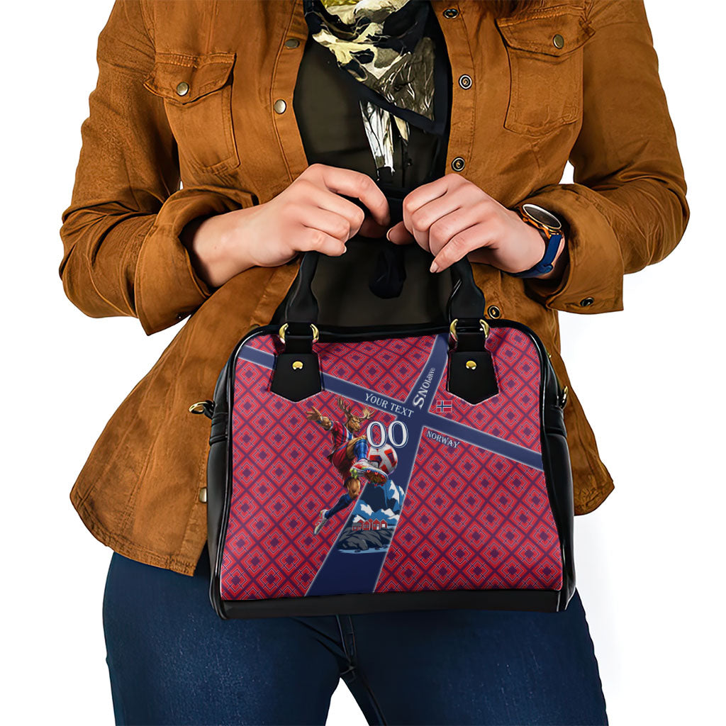 Personalized Norway Soccer Moose Champions Shoulder Handbag Football Nordic Heritage Mountain Art