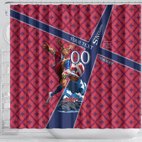 Personalized Norway Soccer Moose Champions Shower Curtain Football Nordic Heritage Mountain Art