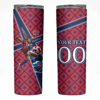 Personalized Norway Soccer Moose Champions Skinny Tumbler Football Nordic Heritage Mountain Art