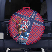 Personalized Norway Soccer Moose Champions Spare Tire Cover Football Nordic Heritage Mountain Art