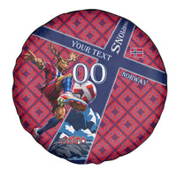 Personalized Norway Soccer Moose Champions Spare Tire Cover Football Nordic Heritage Mountain Art