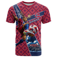 Personalized Norway Soccer Moose Champions T Shirt Football Nordic Heritage Mountain Art