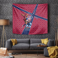 Personalized Norway Soccer Moose Champions Tapestry Football Nordic Heritage Mountain Art
