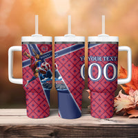 Personalized Norway Soccer Moose Champions Tumbler With Handle Football Nordic Heritage Mountain Art