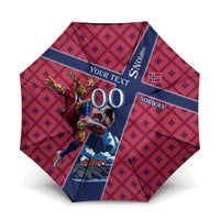 Personalized Norway Soccer Moose Champions Umbrella Football Nordic Heritage Mountain Art