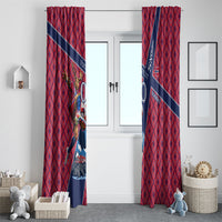Personalized Norway Soccer Moose Champions Window Curtain Football Nordic Heritage Mountain Art