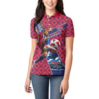 Personalized Norway Soccer Moose Champions Women Polo Shirt Football Nordic Heritage Mountain Art
