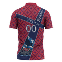 Personalized Norway Soccer Moose Champions Zipper Polo Shirt Football Nordic Heritage Mountain Art