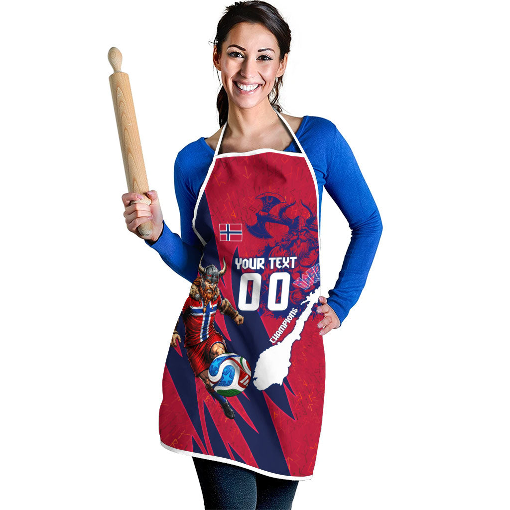 Personalized Norway Soccer Viking Champions Apron Football Norse Warrior Map Nordic Cross