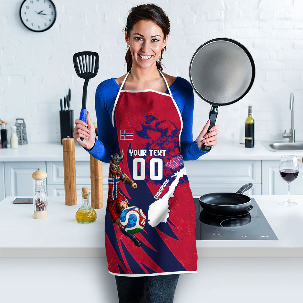 Personalized Norway Soccer Viking Champions Apron Football Norse Warrior Map Nordic Cross