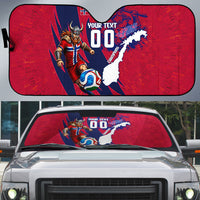 Personalized Norway Soccer Viking Champions Auto Sun Shade Football Norse Warrior Map Nordic Cross