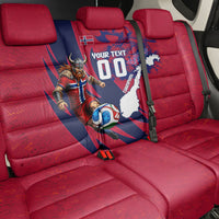 Personalized Norway Soccer Viking Champions Back Car Seat Cover Football Norse Warrior Map Nordic Cross