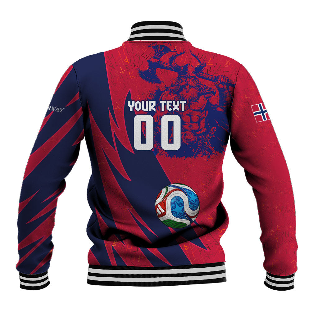 Personalized Norway Soccer Viking Champions Baseball Jacket Football Norse Warrior Map Nordic Cross